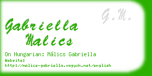 gabriella malics business card